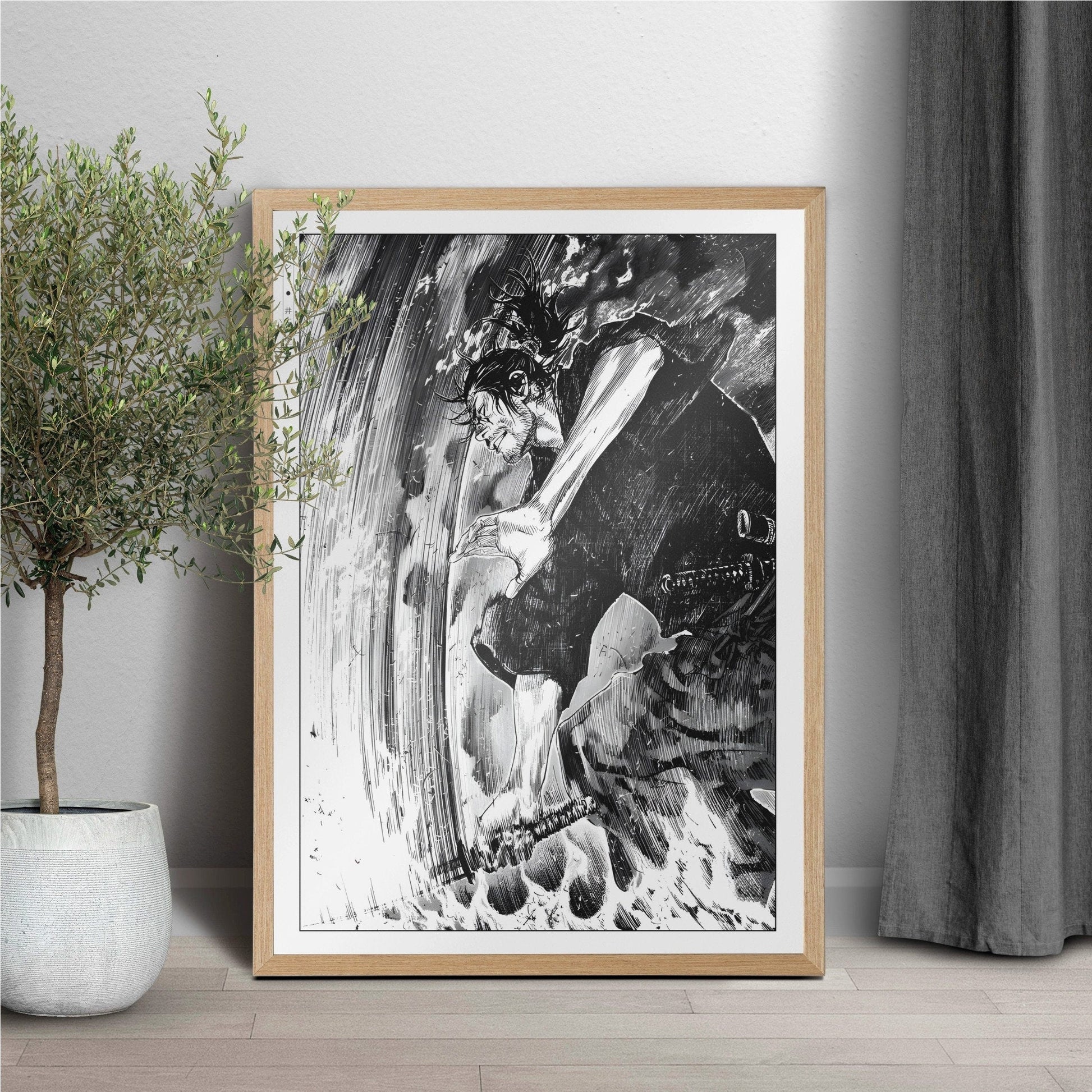 Shop Vagabond manga wall art at Eastern Archivals. Premium prints and posters featuring iconic characters like Miyamoto Musashi and Sasaki Kojiro.