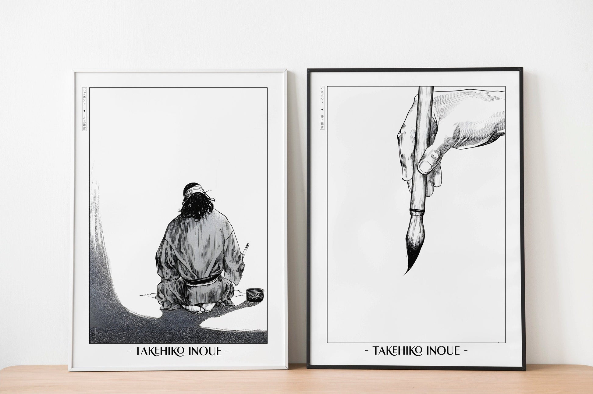 Add style to your space with the Set of 2 Vagabond Manga Wall Art. Featuring iconic characters like Miyamoto Musashi and Sasaki Kojiro, perfect for any room.