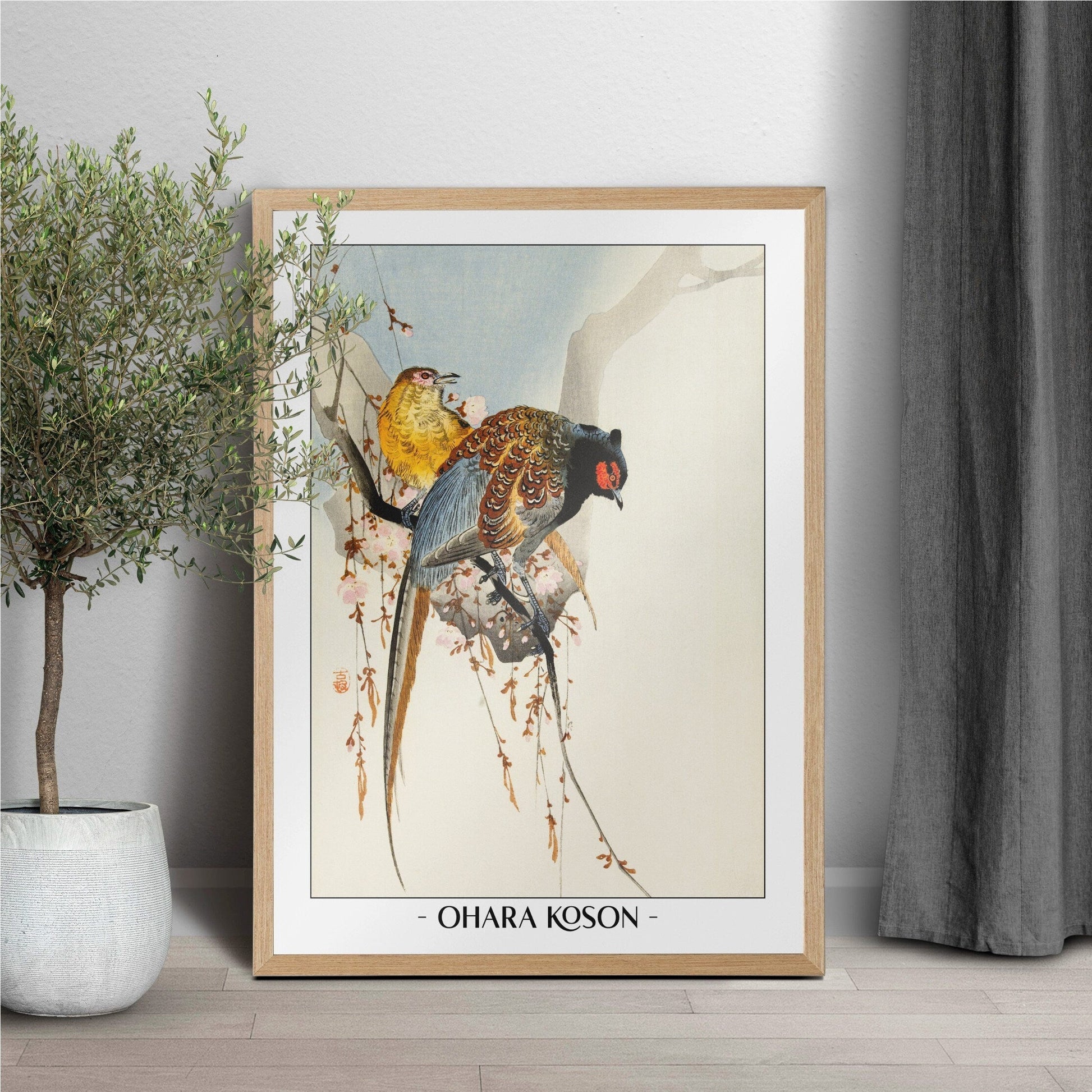 Elevate your decor with Ohara Koson's bird art prints, showcasing the grace of nature and the timeless charm of traditional Japanese Ukiyo-e craftsmanship.