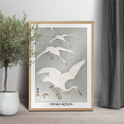 Elevate your decor with Ohara Koson's bird art prints, showcasing the grace of nature and the timeless charm of traditional Japanese Ukiyo-e craftsmanship.