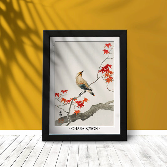 Elevate your decor with Ohara Koson's bird art prints, showcasing the grace of nature and the timeless charm of traditional Japanese Ukiyo-e craftsmanship.