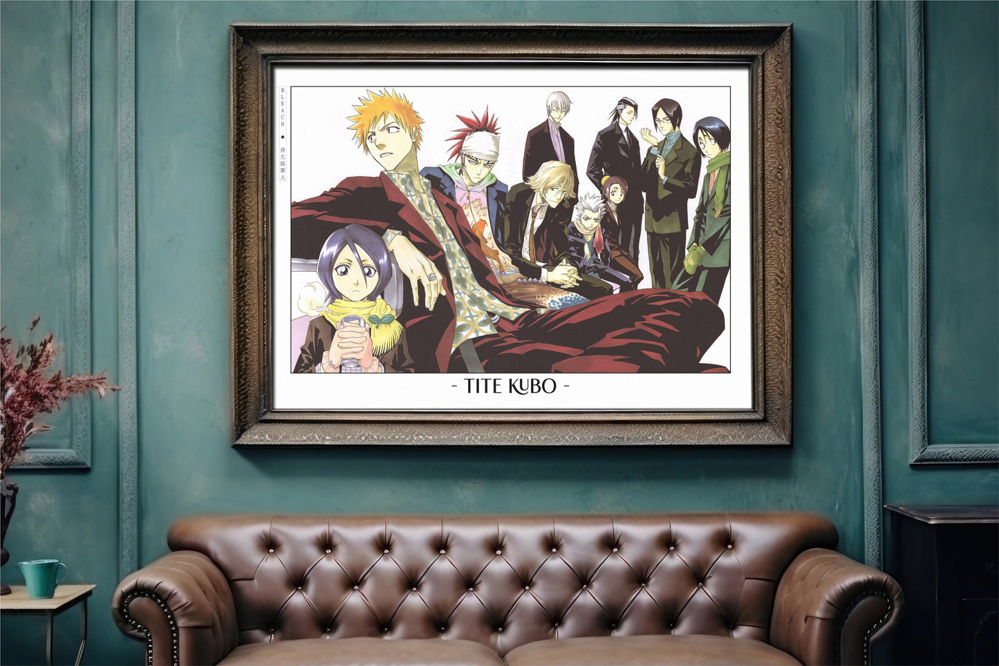 Celebrate Tite Kubo's masterful storytelling with this anime wall art, showcasing the world of Soul Reapers and its unforgettable characters.