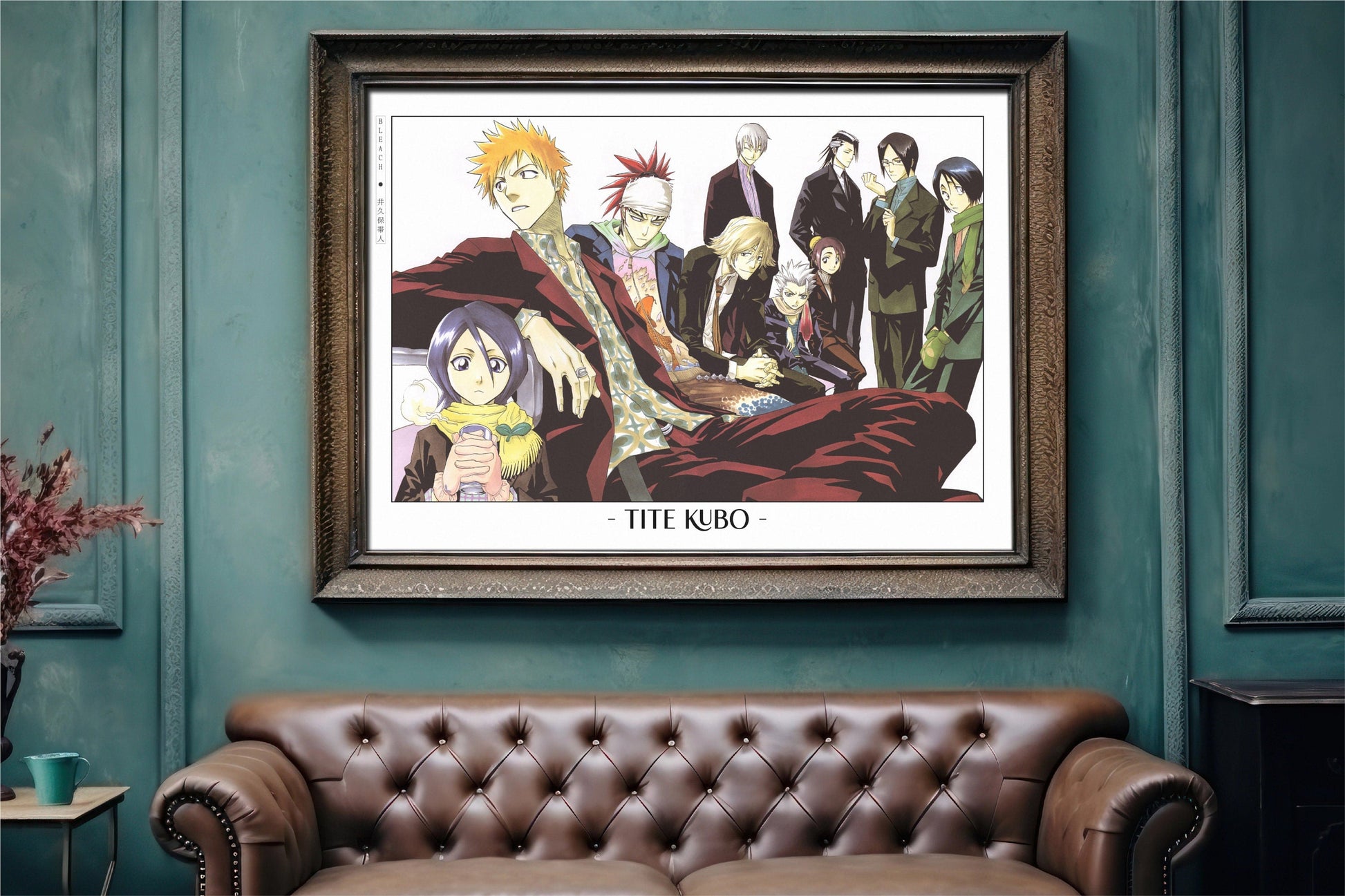 Celebrate Tite Kubo's masterful storytelling with this anime wall art, showcasing the world of Soul Reapers and its unforgettable characters.