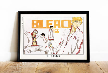 Celebrate Tite Kubo's masterful storytelling with this anime wall art, showcasing the world of Soul Reapers and its unforgettable characters.