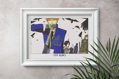 Celebrate Tite Kubo's masterful storytelling with this anime wall art, showcasing the world of Soul Reapers and its unforgettable characters.