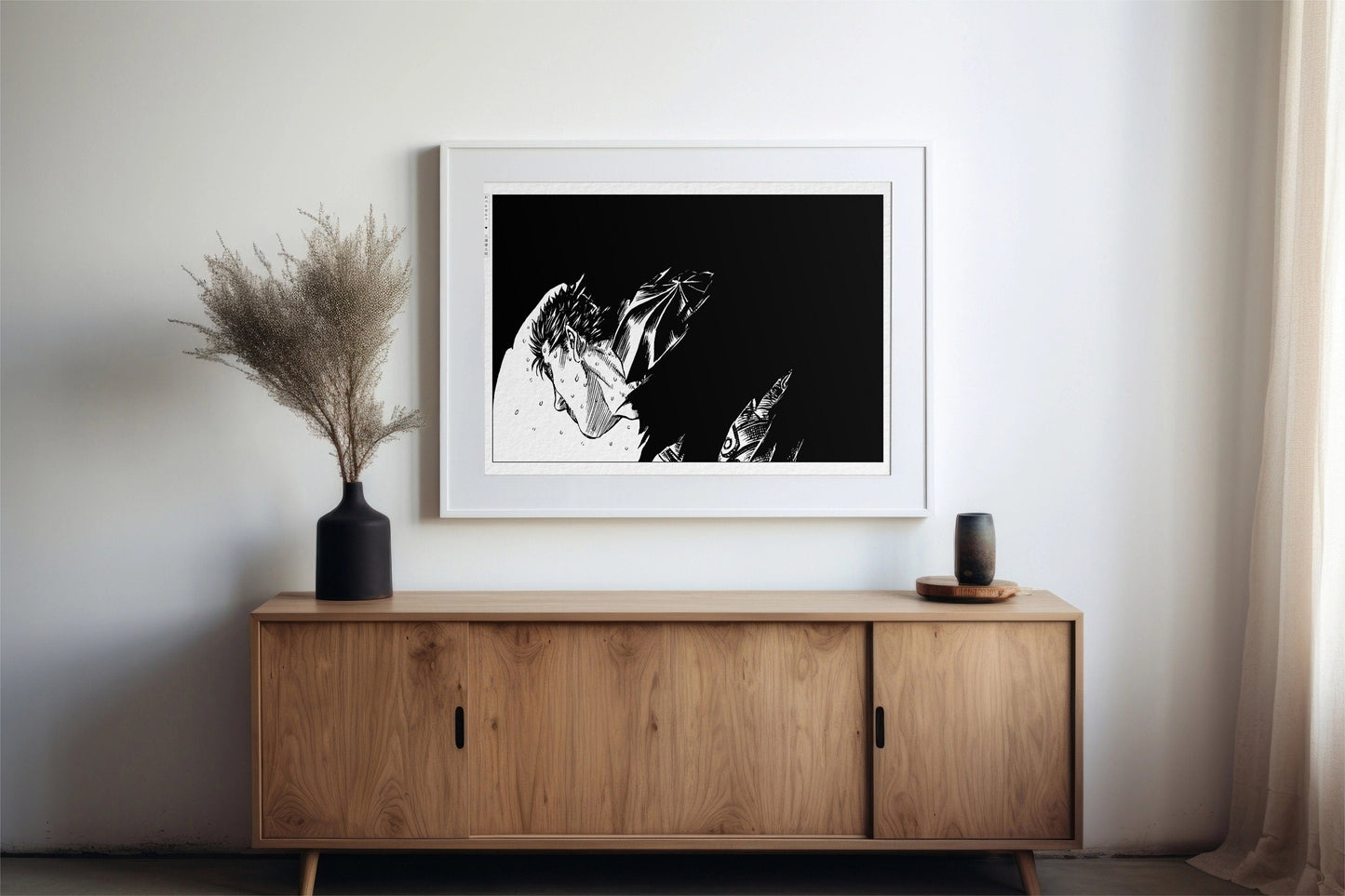 Transform your space with this Berserk manga poster. Immerse yourself in Miura's iconic art and dark storytelling for a powerful, gothic statement piece.