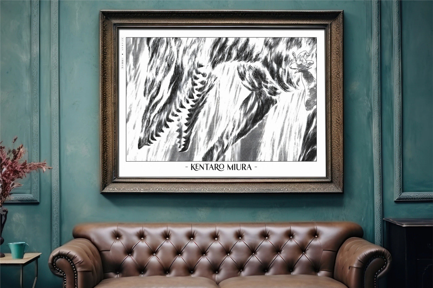 Honor Kentaro MiuraÕs legacy with this Berserk manga art print. Bring the intensity and intricate artistry of his work into your home with this striking print.