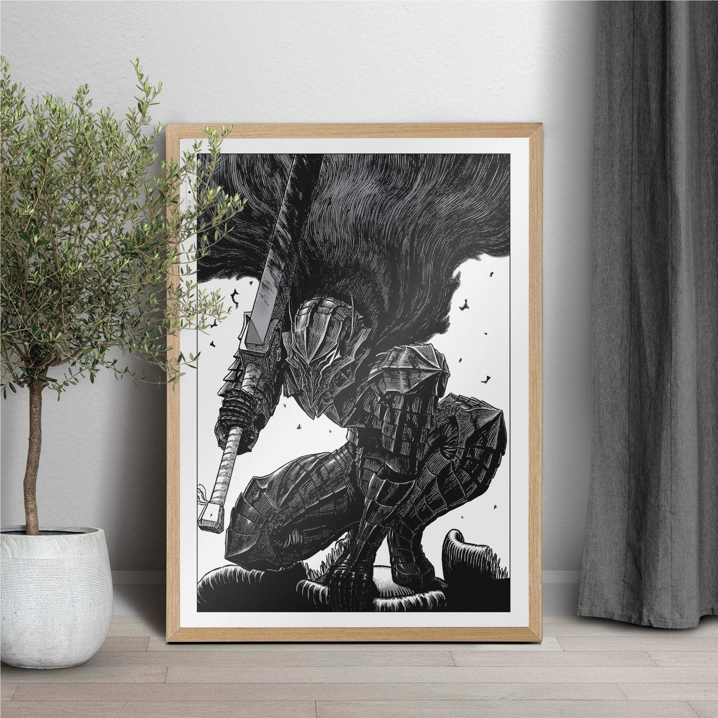 Transform your space with this Berserk manga poster. Immerse yourself in Miura's iconic art and dark storytelling for a powerful, gothic statement piece.