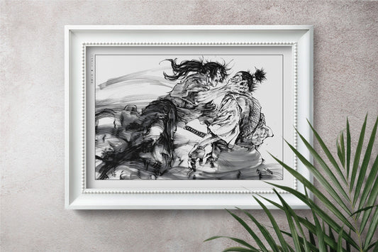 Shop Vagabond manga wall art at Eastern Archivals. Premium prints and posters featuring iconic characters like Miyamoto Musashi and Sasaki Kojiro.