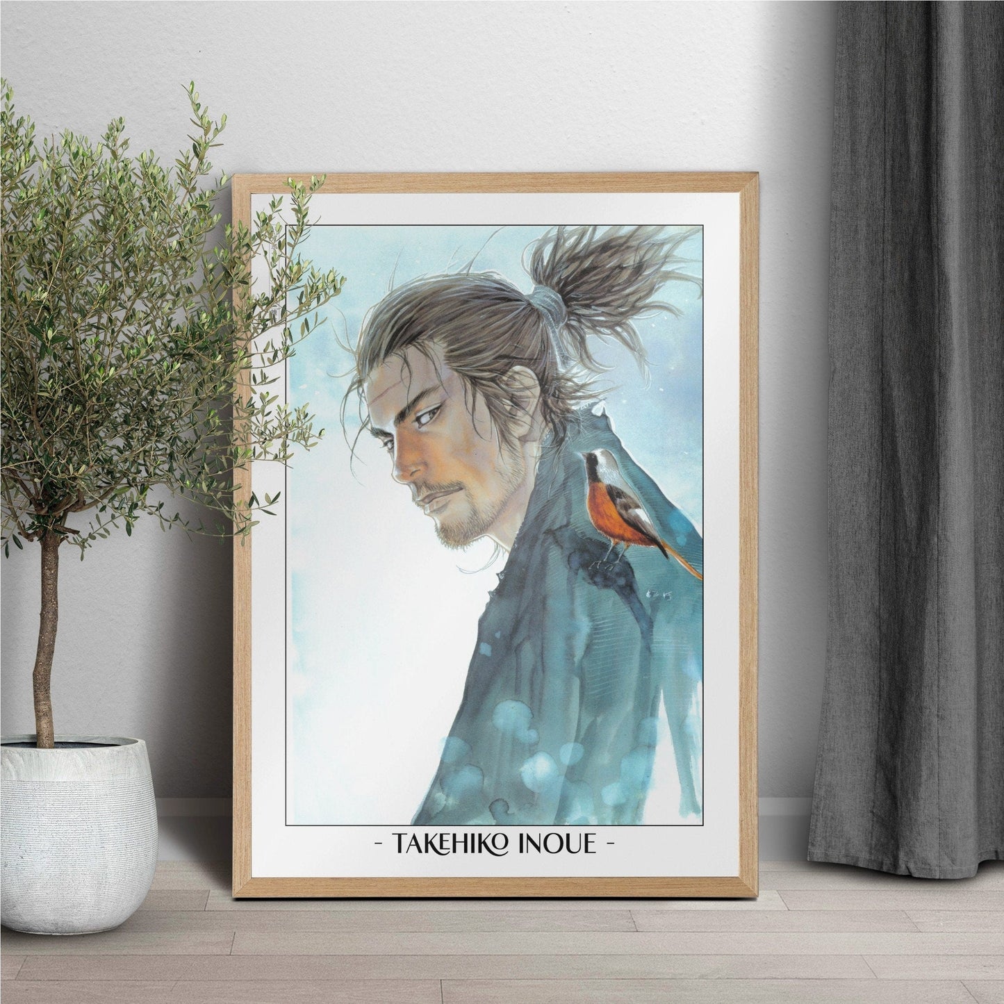 Explore Vagabond manga wall art by Takehiko Inoue. High-quality prints featuring legendary characters like Miyamoto Musashi and Sasaki Kojiro.