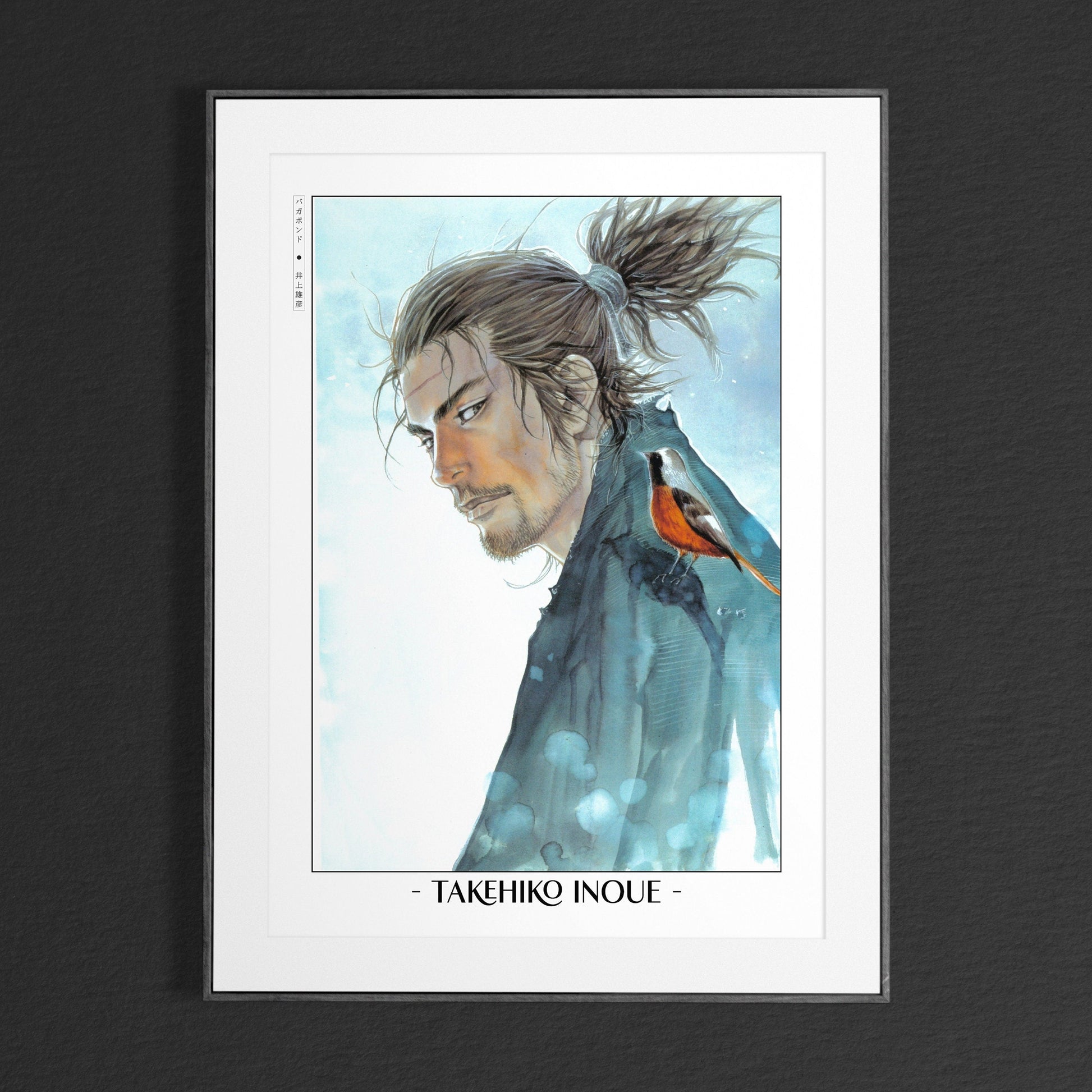 Explore Vagabond manga wall art by Takehiko Inoue. High-quality prints featuring legendary characters like Miyamoto Musashi and Sasaki Kojiro.