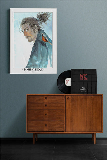 Explore Vagabond manga wall art by Takehiko Inoue. High-quality prints featuring legendary characters like Miyamoto Musashi and Sasaki Kojiro.