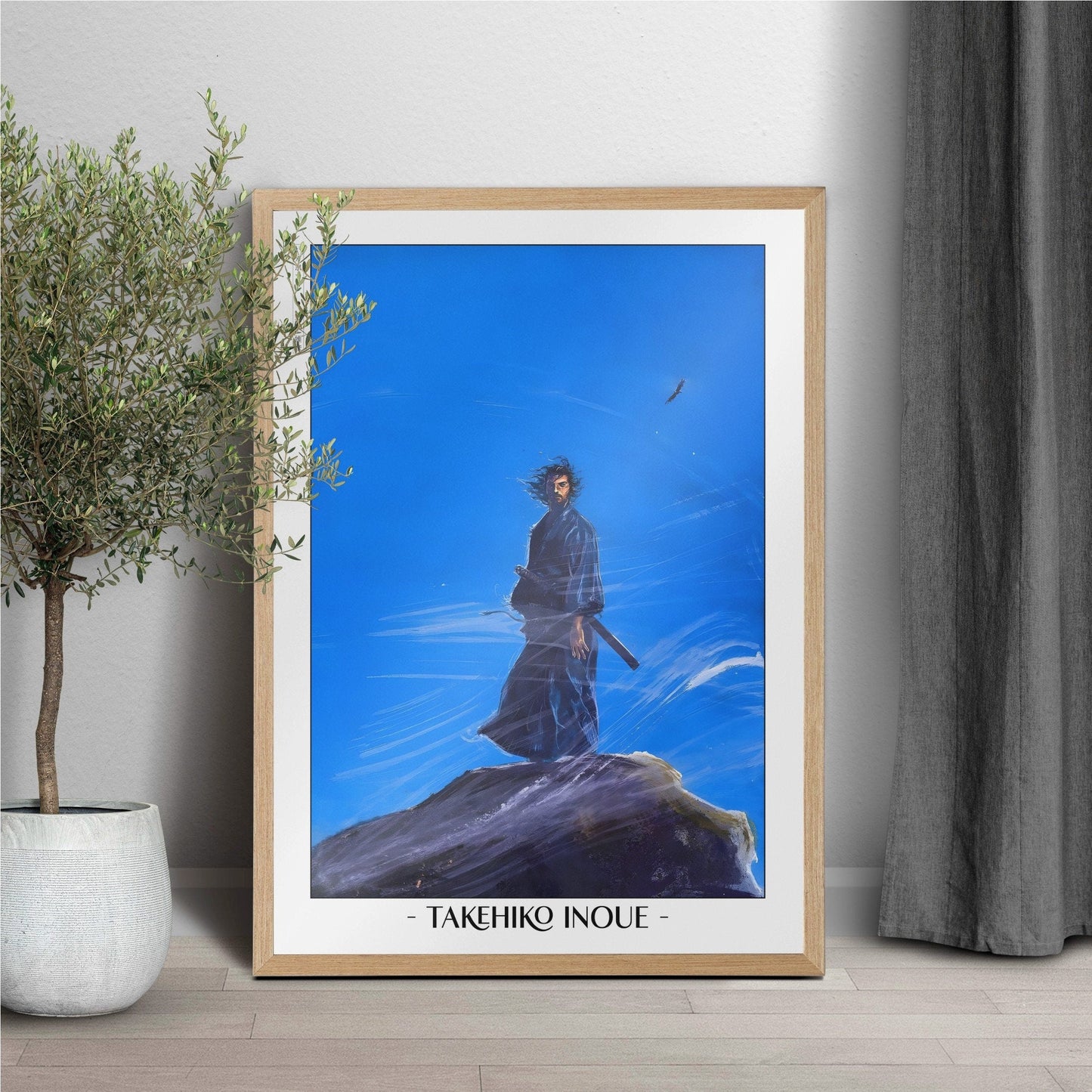 Explore Vagabond manga wall art by Takehiko Inoue. High-quality prints featuring legendary characters like Miyamoto Musashi and Sasaki Kojiro.