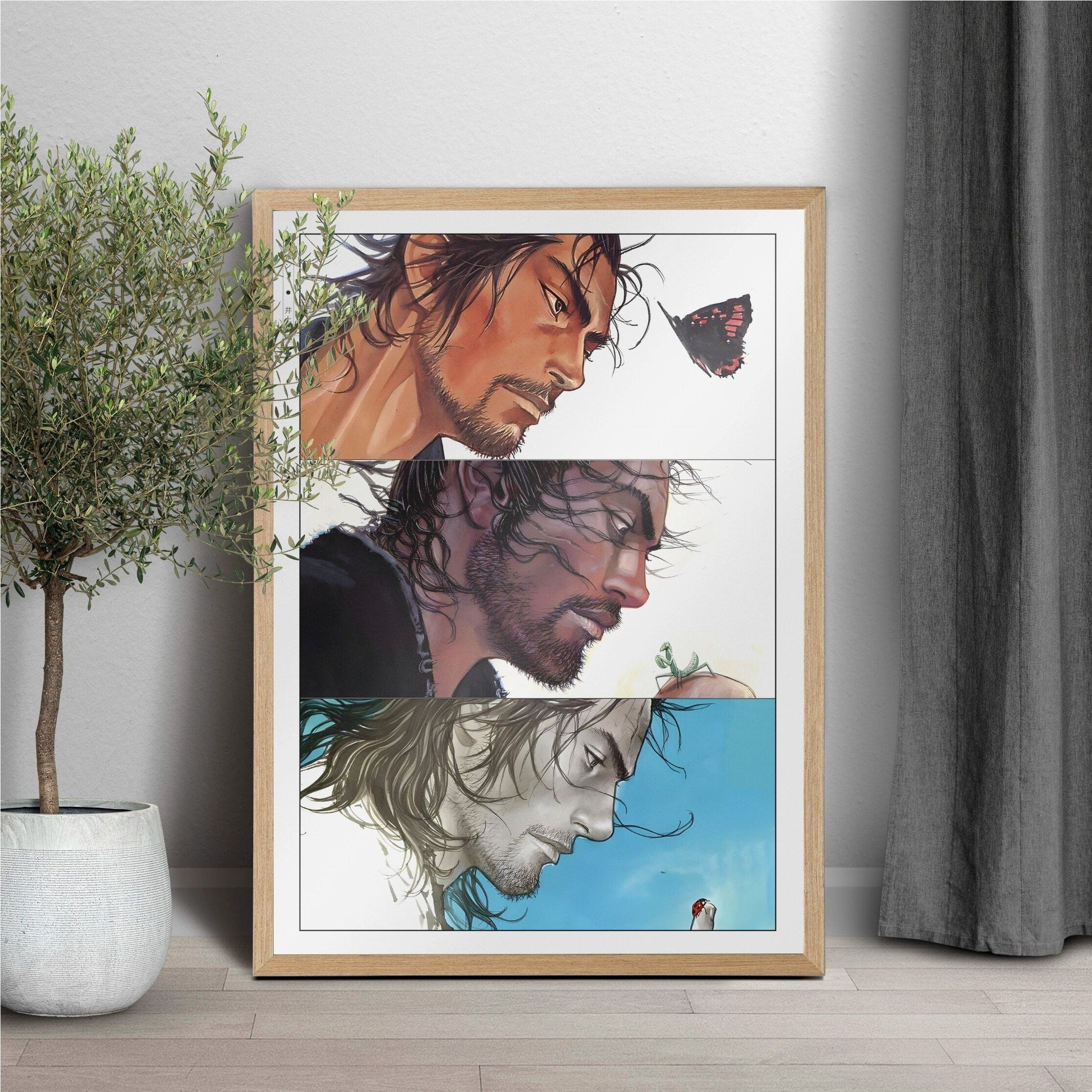 Shop Vagabond manga wall art at Eastern Archivals. Premium prints and posters featuring iconic characters like Miyamoto Musashi and Sasaki Kojiro.