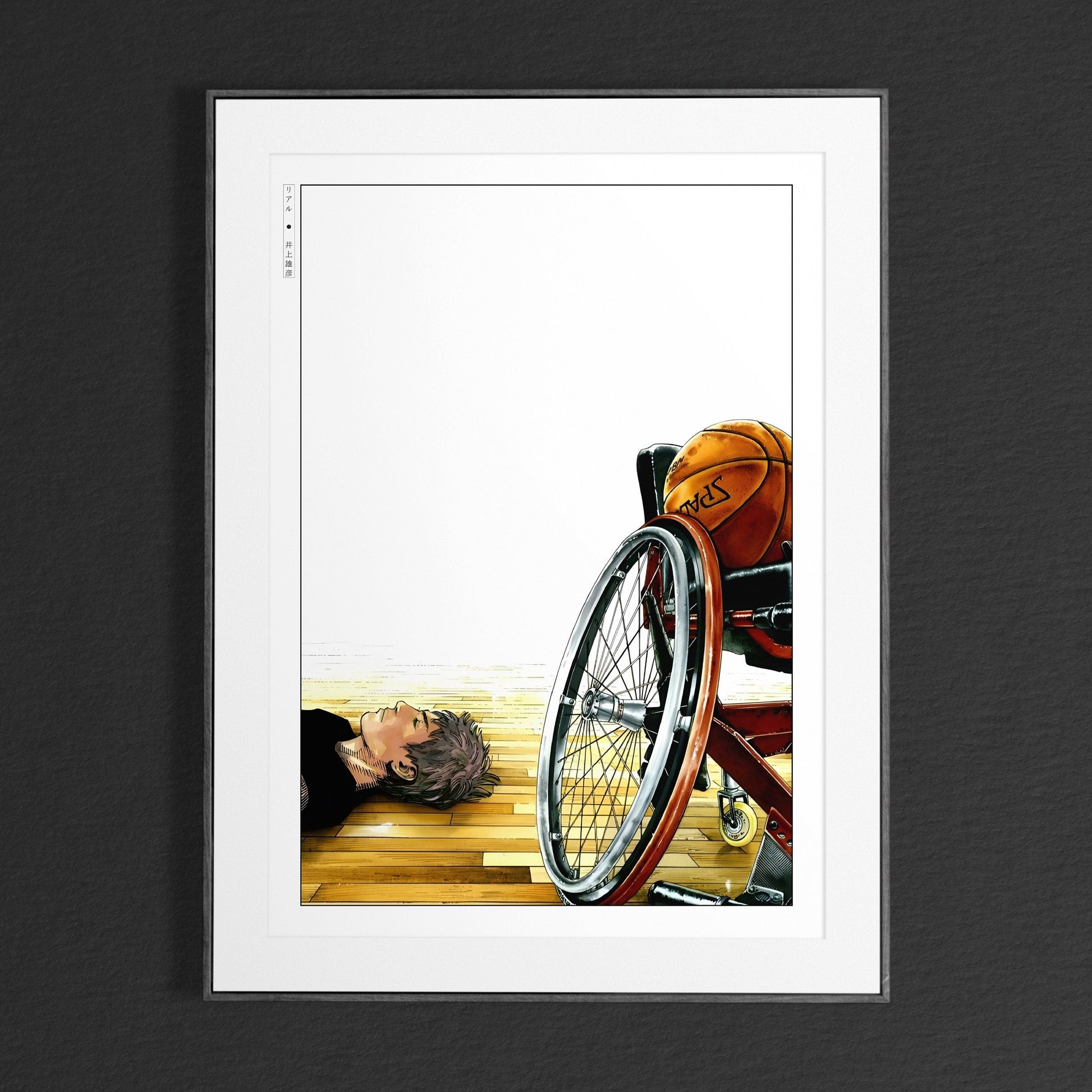 The Real manga panel collection captures the world of wheelchair basketball through Takehiko InoueÕs art, blending sport and resilience in a powerful visual.