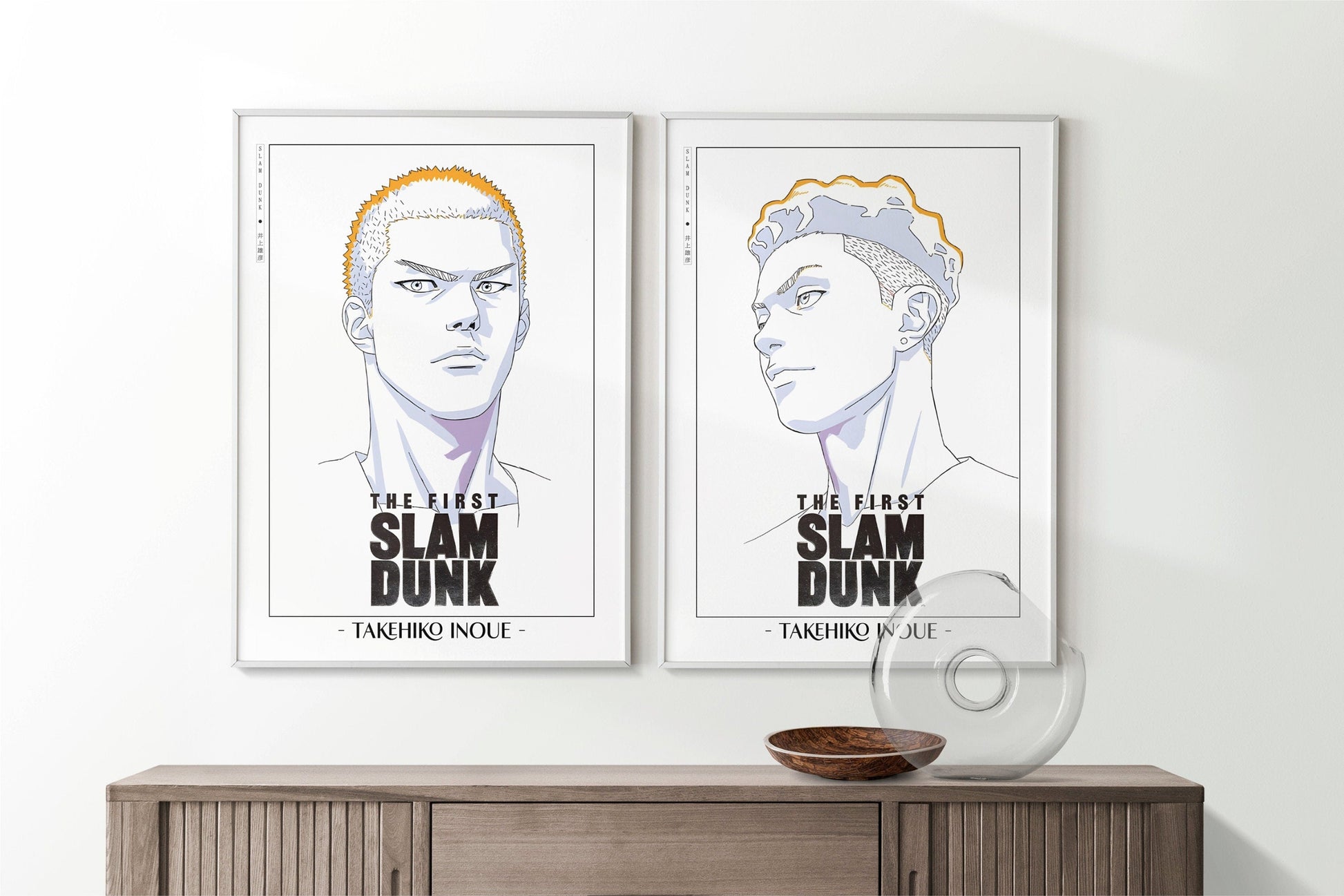 Transform your space with the Set of 2 Slam Dunk Manga Art Prints, featuring dynamic artwork that captures the energy and passion of basketball in every scene.