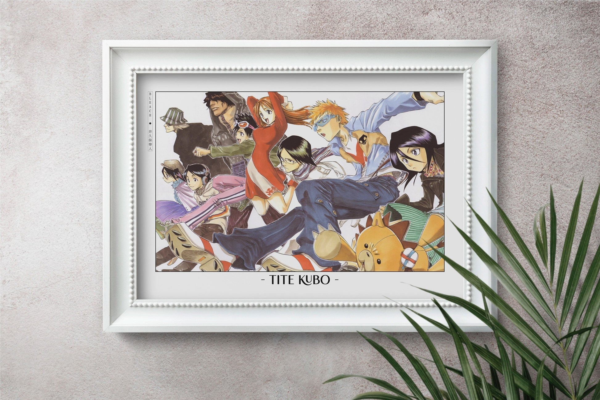 Celebrate Tite Kubo's masterful storytelling with this anime wall art, showcasing the world of Soul Reapers and its unforgettable characters.