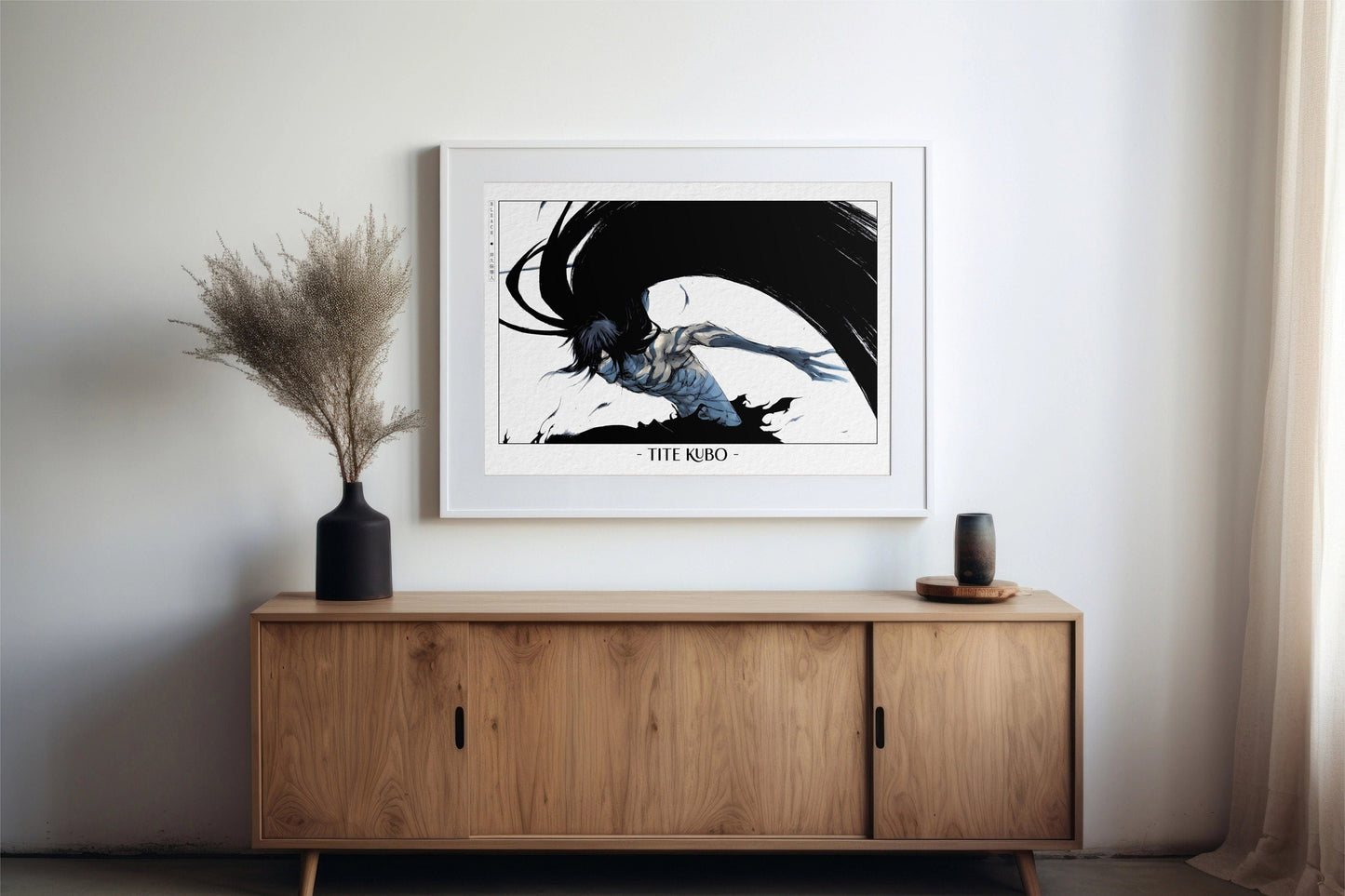 Celebrate Tite Kubo's masterful storytelling with this anime wall art, showcasing the world of Soul Reapers and its unforgettable characters.