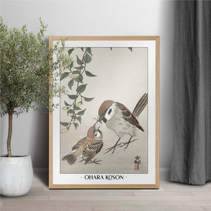 Elevate your decor with Ohara Koson's bird art prints, showcasing the grace of nature and the timeless charm of traditional Japanese Ukiyo-e craftsmanship.