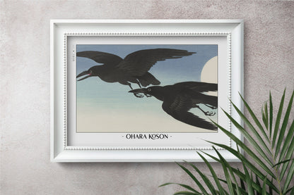 Elevate your decor with Ohara Koson's bird art prints, showcasing the grace of nature and the timeless charm of traditional Japanese Ukiyo-e craftsmanship.