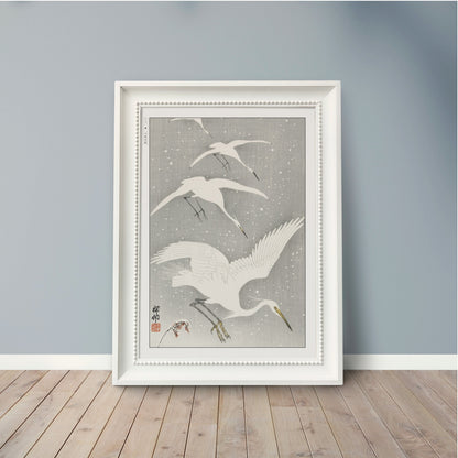 Ohara Koson's bird art prints capture the elegance of nature with intricate details and vibrant colors, adding a touch of Japanese artistry to your home