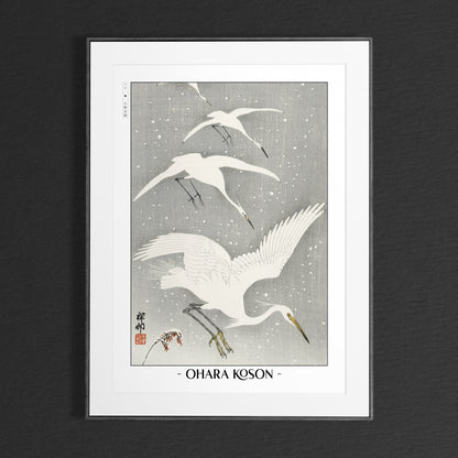 Elevate your decor with Ohara Koson's bird art prints, showcasing the grace of nature and the timeless charm of traditional Japanese Ukiyo-e craftsmanship.