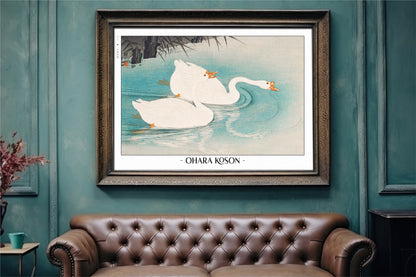 Elevate your decor with Ohara Koson's bird art prints, showcasing the grace of nature and the timeless charm of traditional Japanese Ukiyo-e craftsmanship.