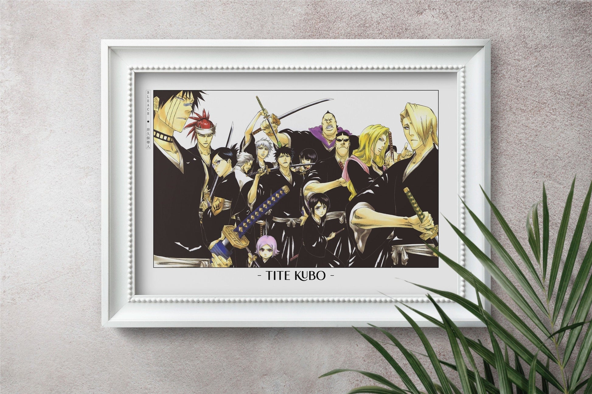 Celebrate Tite Kubo's masterful storytelling with this anime wall art, showcasing the world of Soul Reapers and its unforgettable characters.