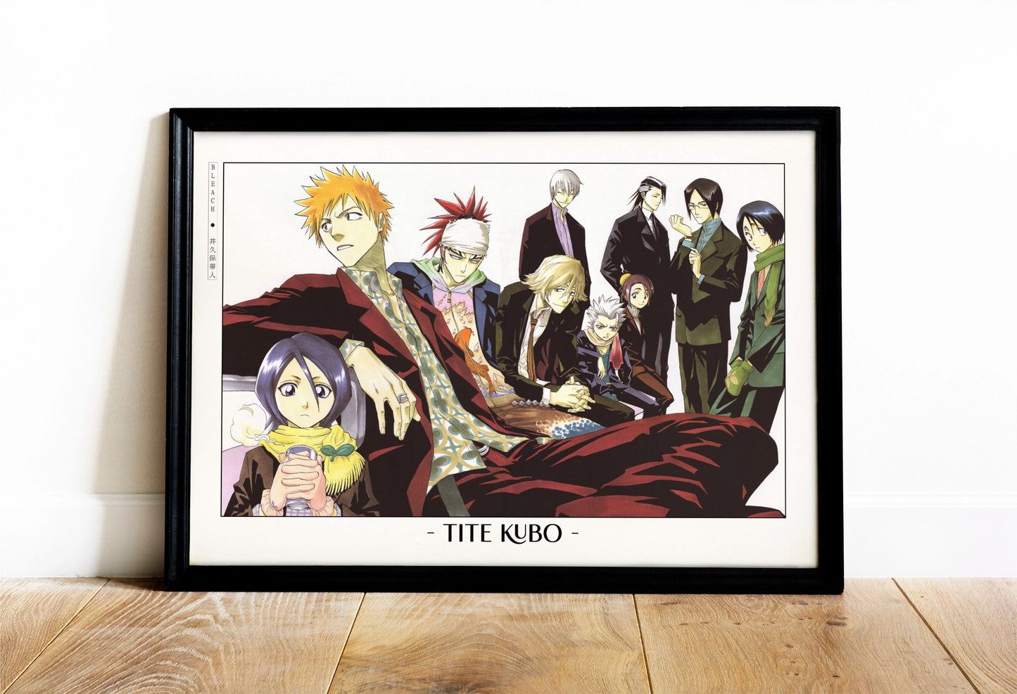 Celebrate Tite Kubo's masterful storytelling with this anime wall art, showcasing the world of Soul Reapers and its unforgettable characters.