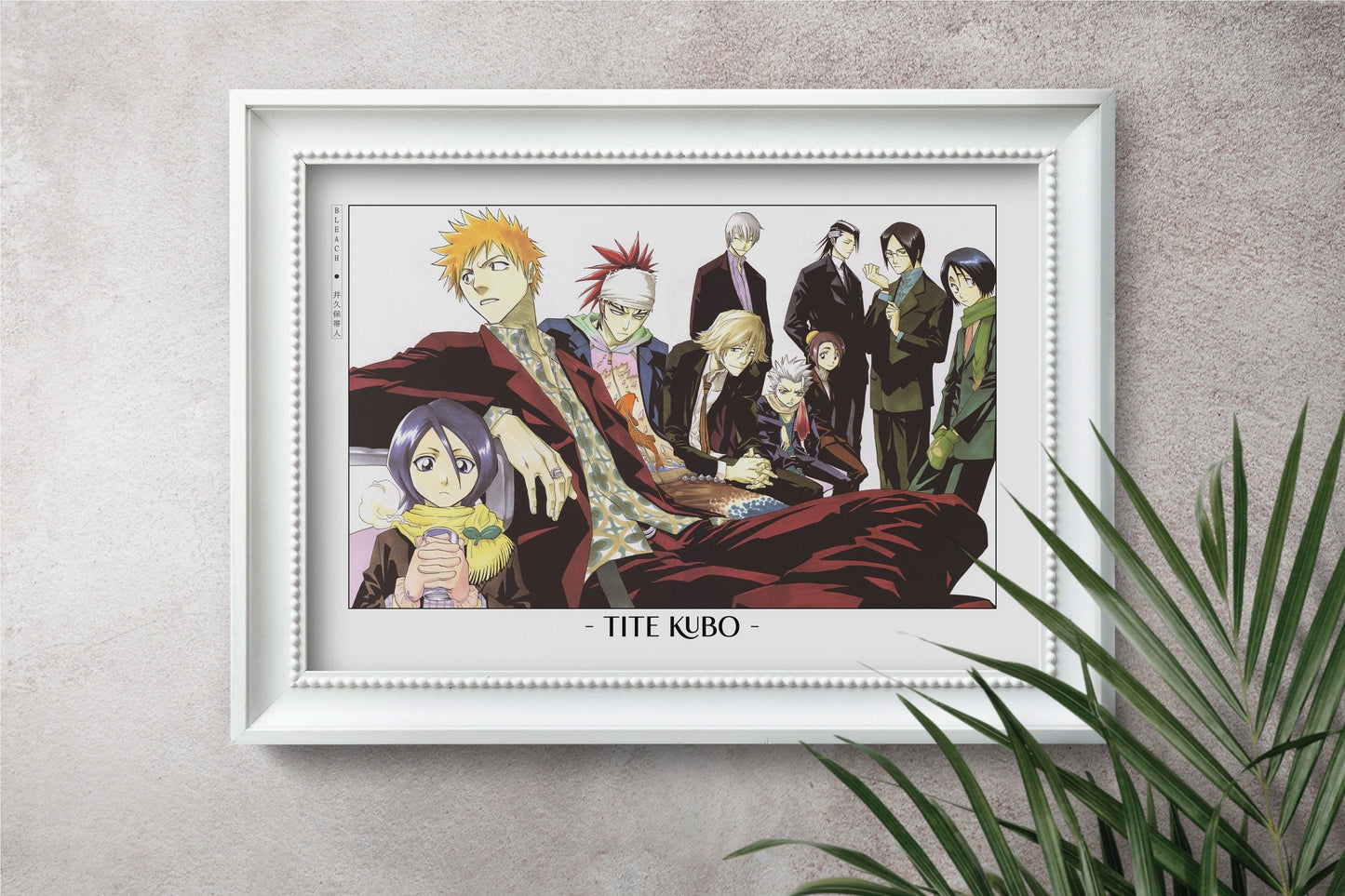 Celebrate Tite Kubo's masterful storytelling with this anime wall art, showcasing the world of Soul Reapers and its unforgettable characters.