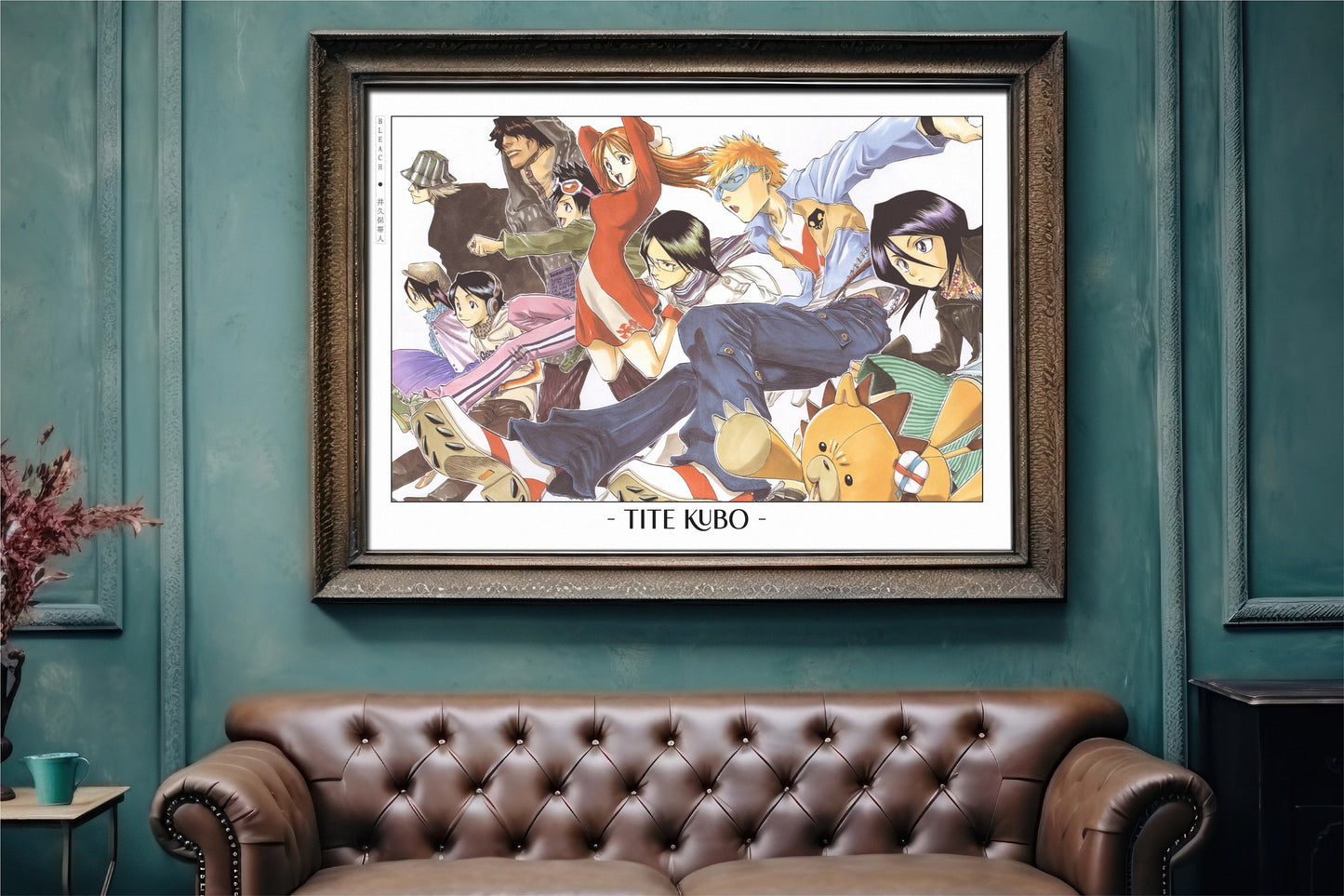 Celebrate Tite Kubo's masterful storytelling with this anime wall art, showcasing the world of Soul Reapers and its unforgettable characters.