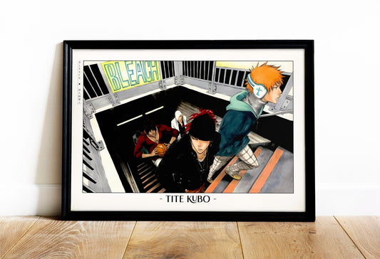 Celebrate Tite Kubo's masterful storytelling with this anime wall art, showcasing the world of Soul Reapers and its unforgettable characters.