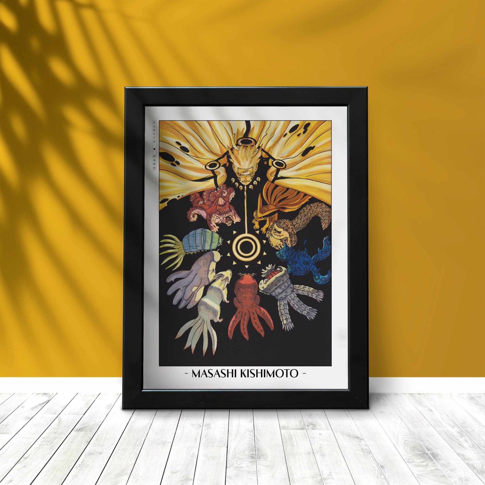 Experience the vibrant world of ninjas with this stunning manga wall art, showcasing the artistry of Masashi Kishimoto. Purchase online with Eastern Archivals.