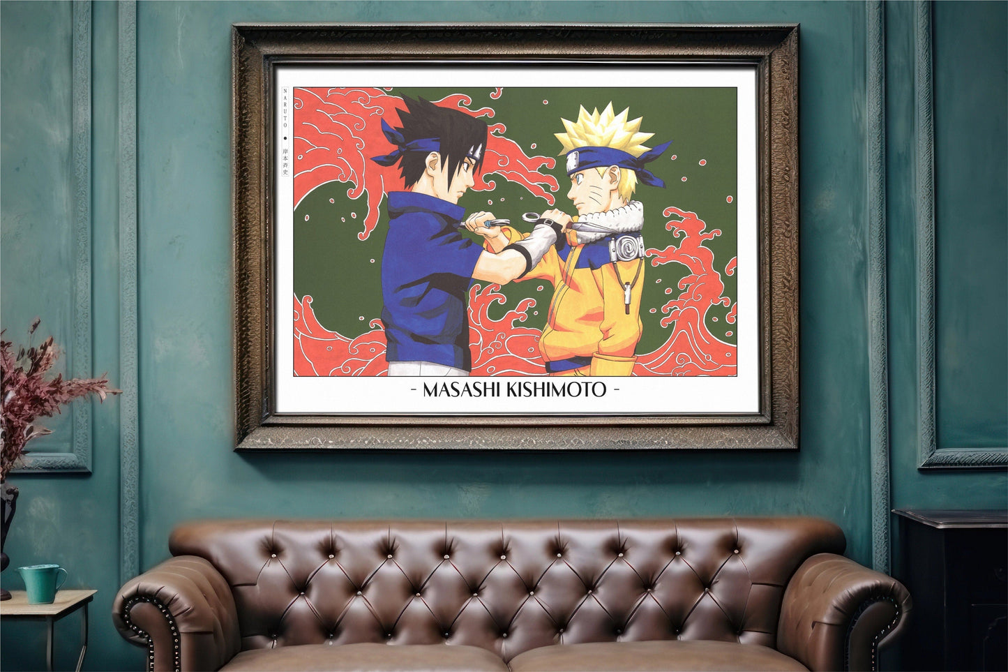 Experience the vibrant world of ninjas with this stunning manga wall art, showcasing the artistry of Masashi Kishimoto. Purchase online with Eastern Archivals.