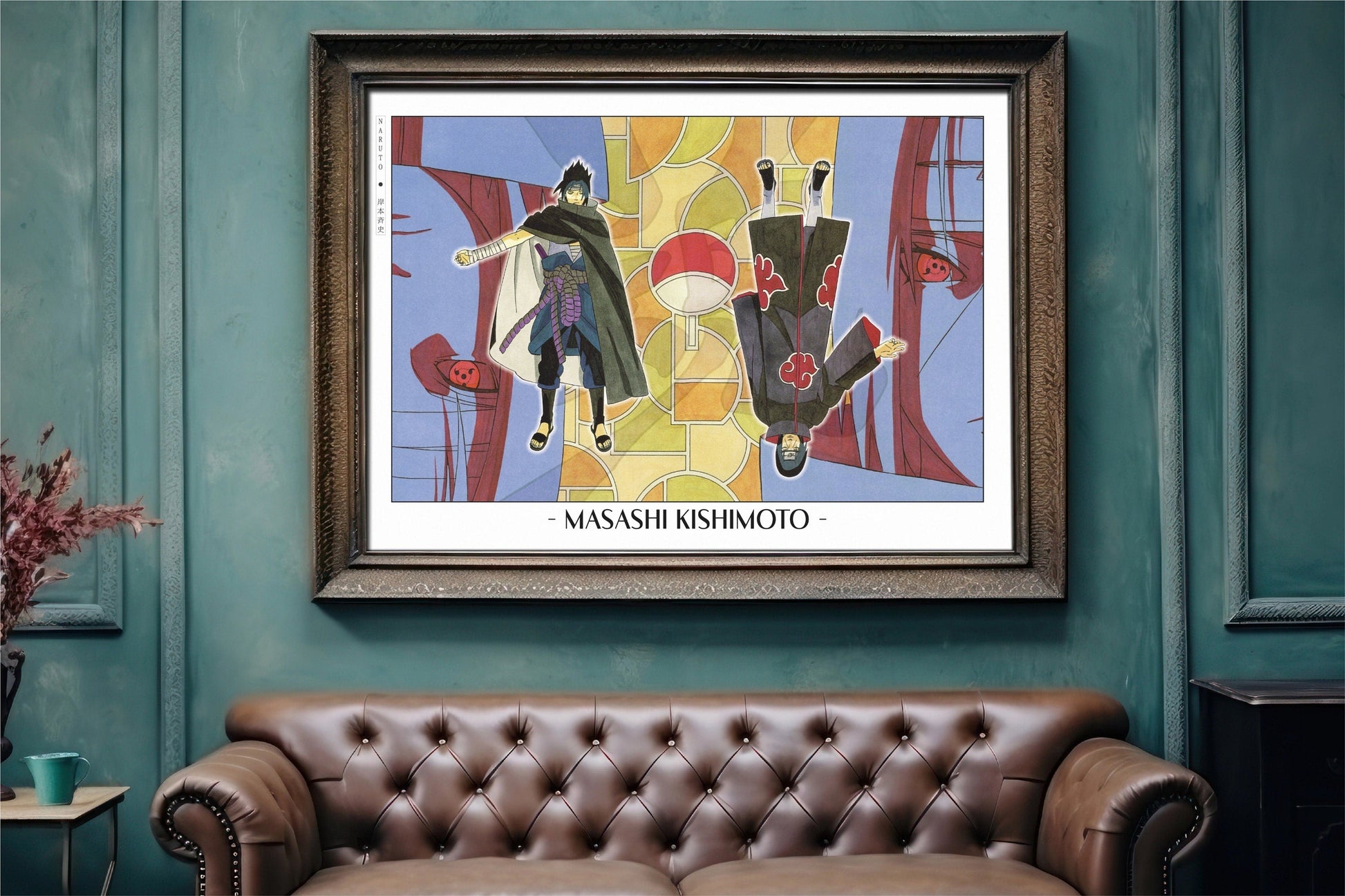 Experience the vibrant world of ninjas with this stunning manga wall art, showcasing the artistry of Masashi Kishimoto. Purchase online with Eastern Archivals.