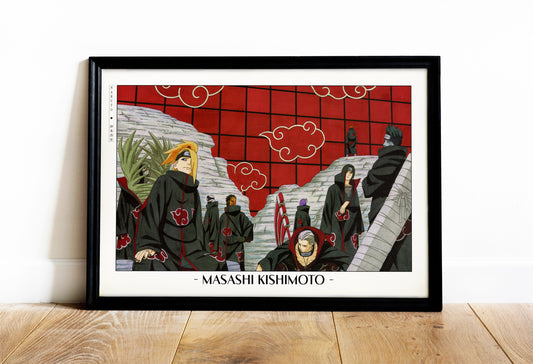 Experience the vibrant world of ninjas with this stunning manga wall art, showcasing the artistry of Masashi Kishimoto. Purchase online with Eastern Archivals.