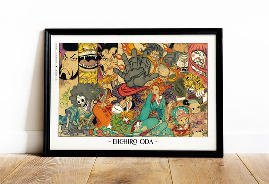 Explore the epic world of pirates with this shonen manga poster, showcasing the work of Oda. A tribute to his legendary storytelling - shop now.