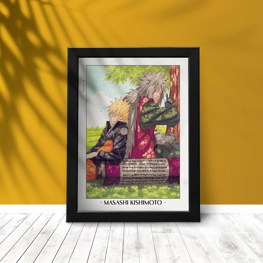 Experience the vibrant world of ninjas with this stunning manga wall art, showcasing the artistry of Masashi Kishimoto. Purchase online with Eastern Archivals.