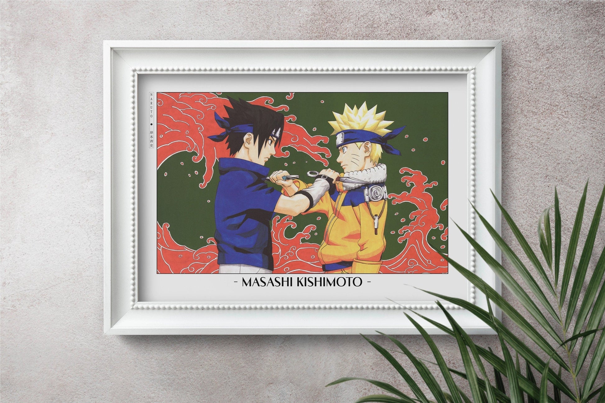 Experience the vibrant world of ninjas with this stunning manga wall art, showcasing the artistry of Masashi Kishimoto. Purchase online with Eastern Archivals.