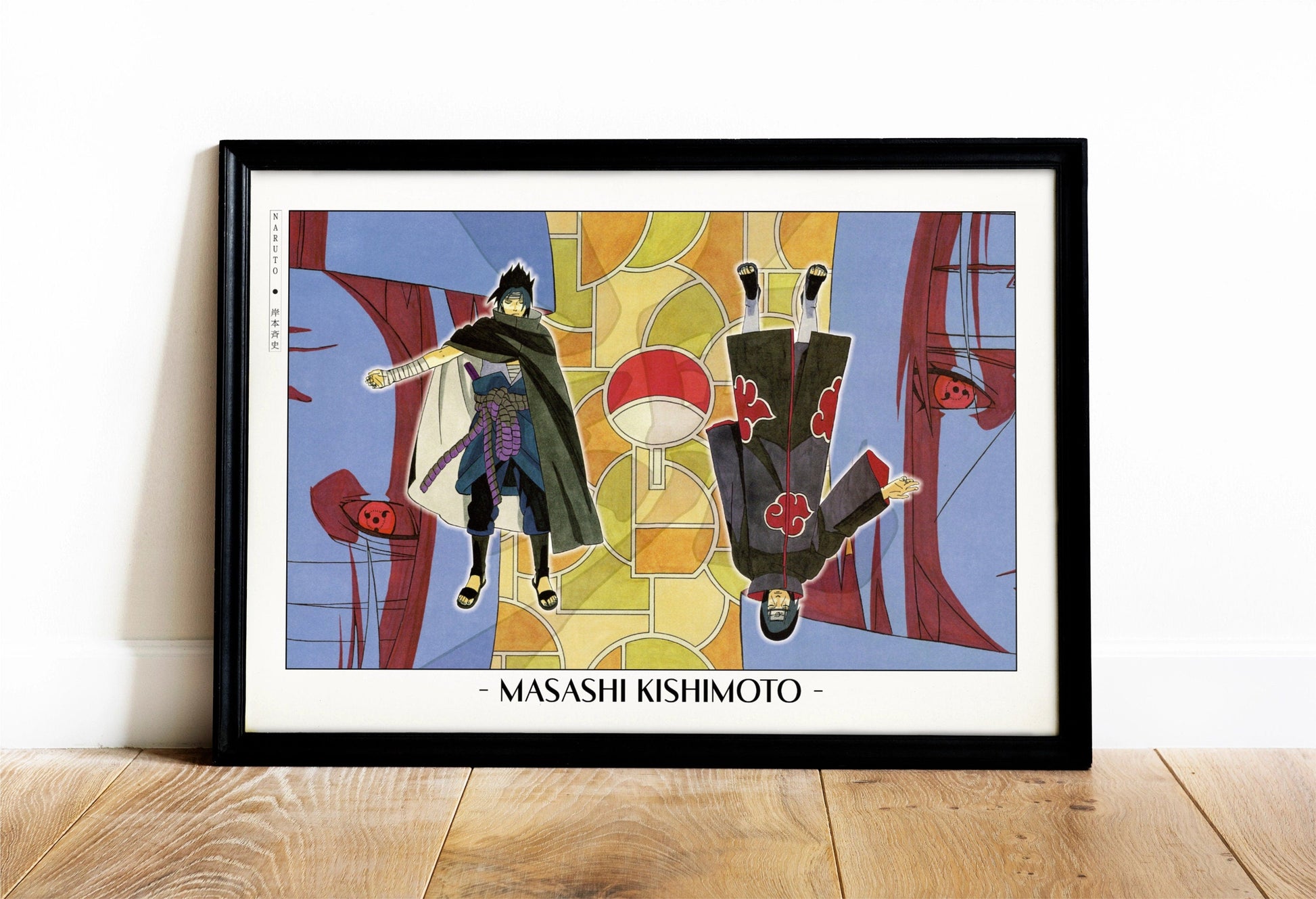 Experience the vibrant world of ninjas with this stunning manga wall art, showcasing the artistry of Masashi Kishimoto. Purchase online with Eastern Archivals.