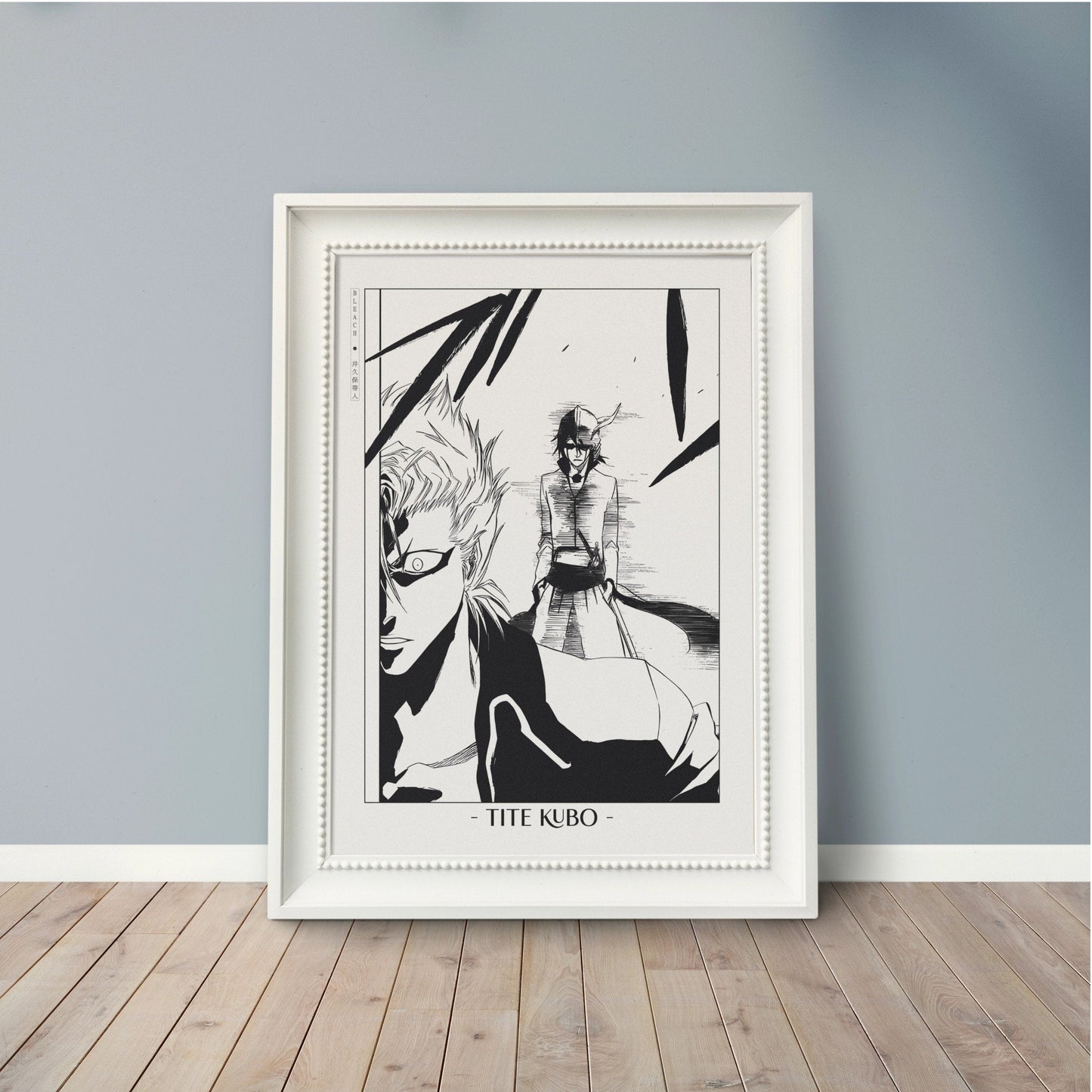 Celebrate Tite Kubo's masterful storytelling with this anime wall art, showcasing the world of Soul Reapers and its unforgettable characters.