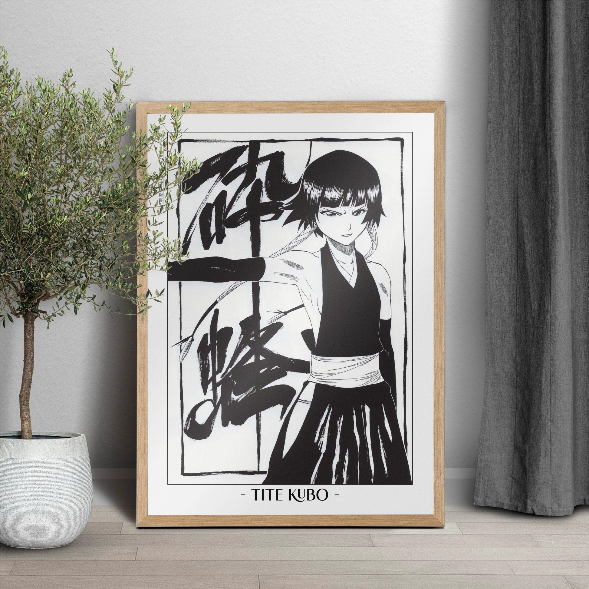 Celebrate Tite Kubo's masterful storytelling with this anime wall art, showcasing the world of Soul Reapers and its unforgettable characters.