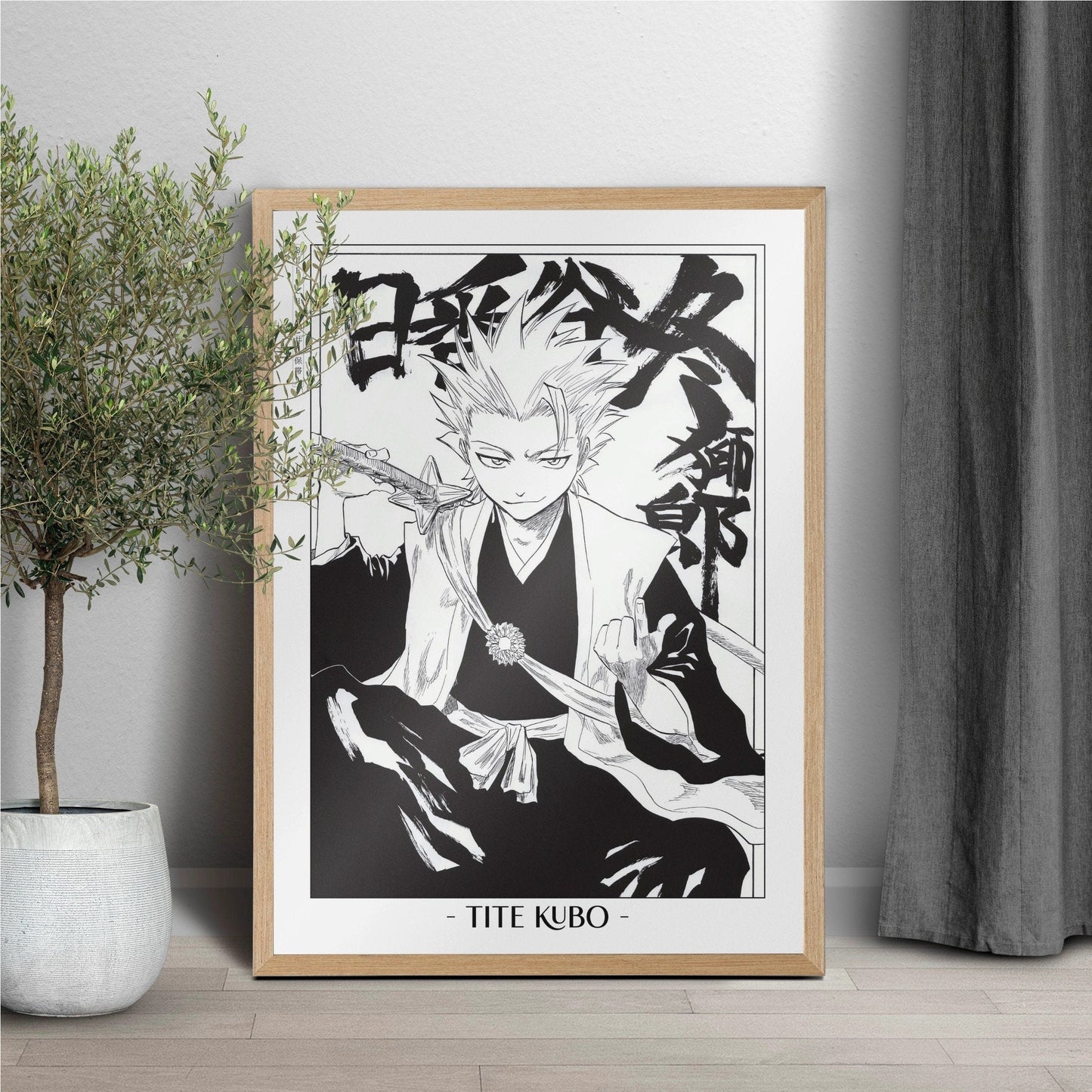 Celebrate Tite Kubo's masterful storytelling with this anime wall art, showcasing the world of Soul Reapers and its unforgettable characters.