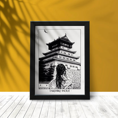 Explore Vagabond manga wall art by Takehiko Inoue. High-quality prints featuring legendary characters like Miyamoto Musashi and Sasaki Kojiro.