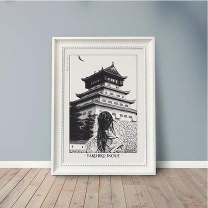 Explore Vagabond manga wall art by Takehiko Inoue. High-quality prints featuring legendary characters like Miyamoto Musashi and Sasaki Kojiro.