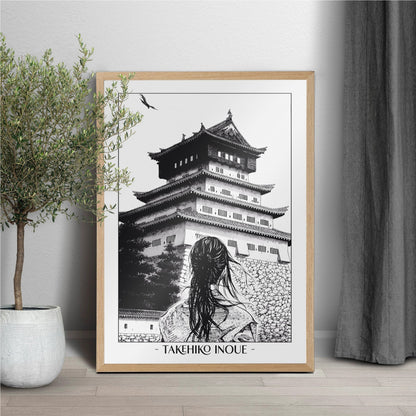 Explore Vagabond manga wall art by Takehiko Inoue. High-quality prints featuring legendary characters like Miyamoto Musashi and Sasaki Kojiro.