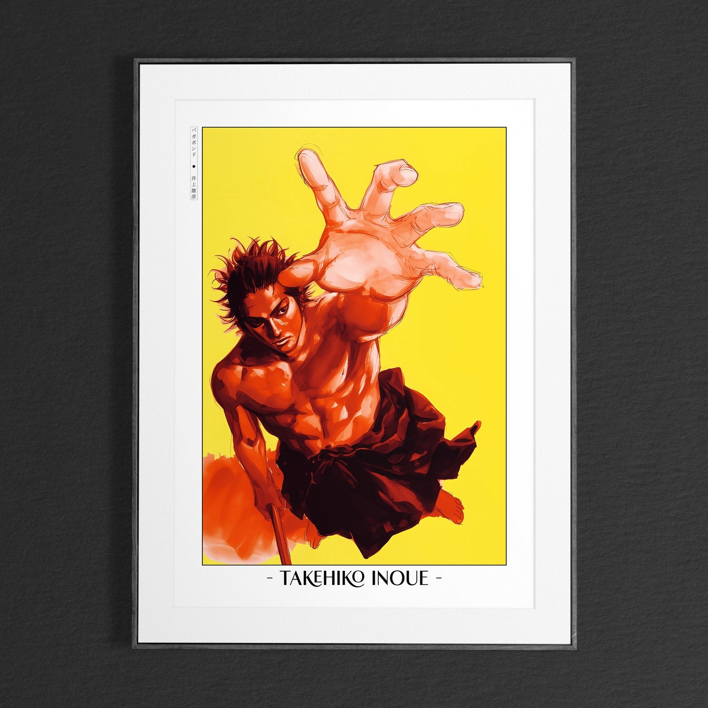 Explore Vagabond manga wall art by Takehiko Inoue. High-quality prints featuring legendary characters like Miyamoto Musashi and Sasaki Kojiro.