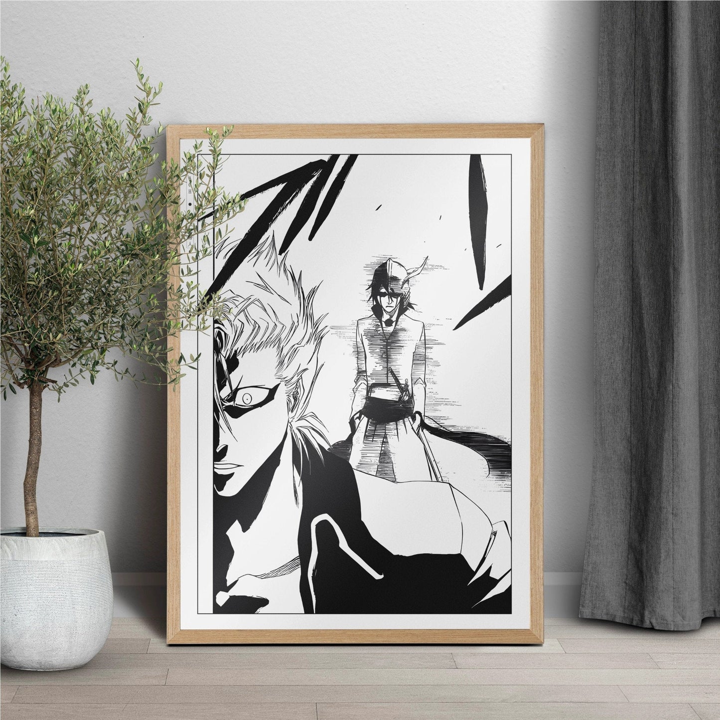 Explore the world of soul reapers and hollow battles with our striking anime wall art, capturing the intense action and emotions from this iconic manga series.