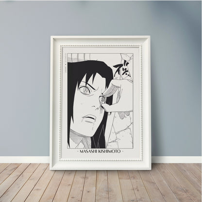 Experience the vibrant world of ninjas with this stunning manga wall art, showcasing the artistry of Masashi Kishimoto. Purchase online with Eastern Archivals.