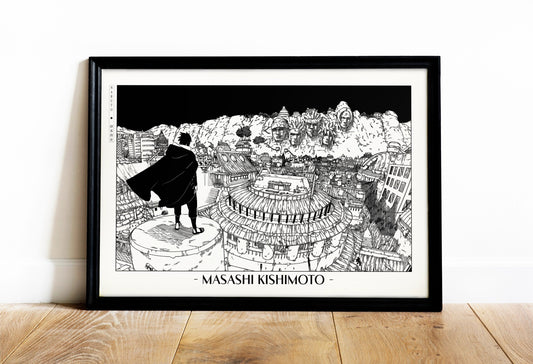 Experience the vibrant world of ninjas with this stunning manga wall art, showcasing the artistry of Masashi Kishimoto. Purchase online with Eastern Archivals.